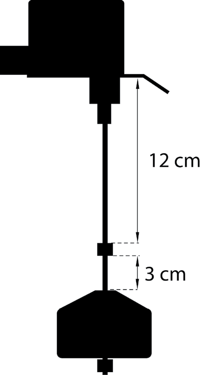 Installationsanvisning BAGA Pumppaket 1. Stigarröret (2) monteras i pumpens utlopp. 2. Slangen (3) träs på stigarrörets övre ände och fästs med slangklämma (6). 3.