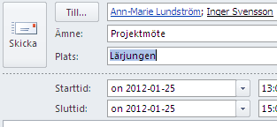 Kategorisera avtalad tid Ett annat sätt att gruppera objekt som hör ihop är att kategorisera dem, och ge dom olika färger. Du kan ge kategorierna passande namn, och även byta färg på dem. 1.