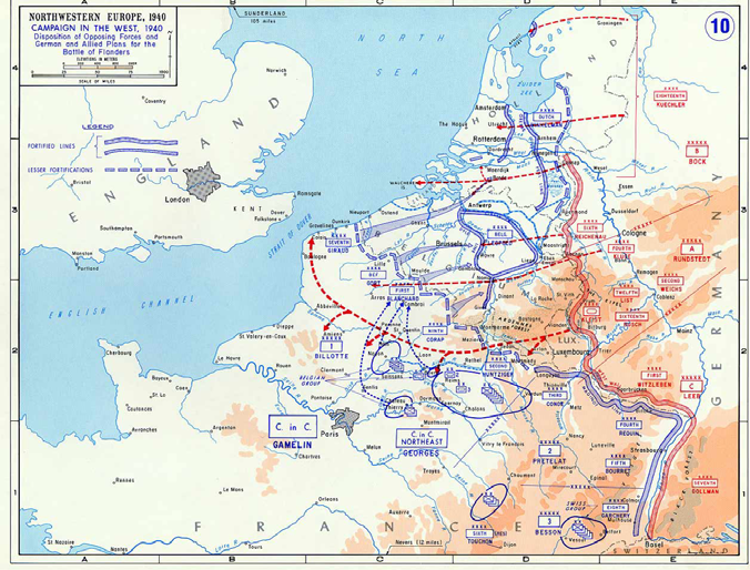 MSS/YOP 06-09 10 (28) 2 Studie 2.1 Operation Fall Gelb 2.1.1 Vad var Fall Gelb? Operation Fall Gelb var Tysklands plan att anfalla Frankrike under våren/sommaren 1940.
