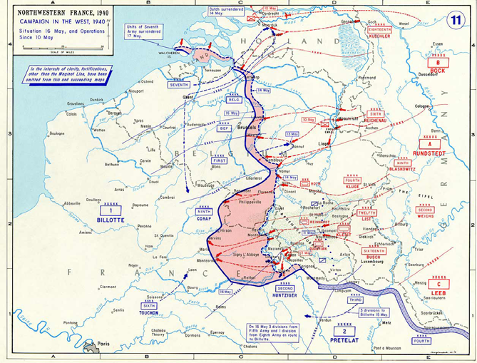 MSS/YOP 06-09 11 (28) 2.1.2 Händelseförlopp På morgonen fredagen den 10 maj 1940 korsade den tyska armén gränsen till Holland, Belgien och Luxemburg.