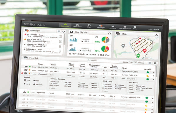 TELEMATICS. Dokumentation och service online. Full överblick med ett musklick. Effektivisera skördearbetet.