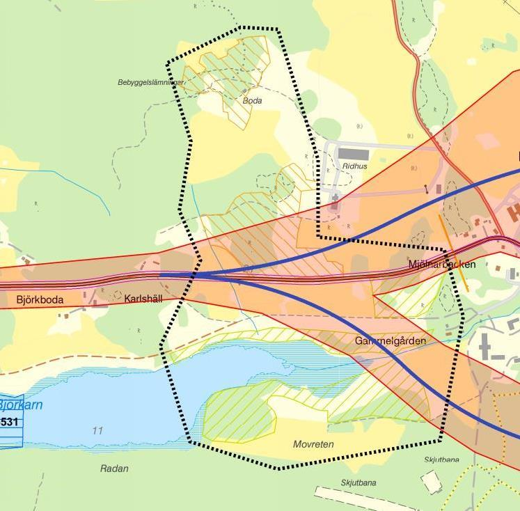 5.2.4 L4 Betesmarker öster om Björkarn Runt den östra delen av sjön Björkarn finns fem områden med naturvärdesintressanta betesmarker.