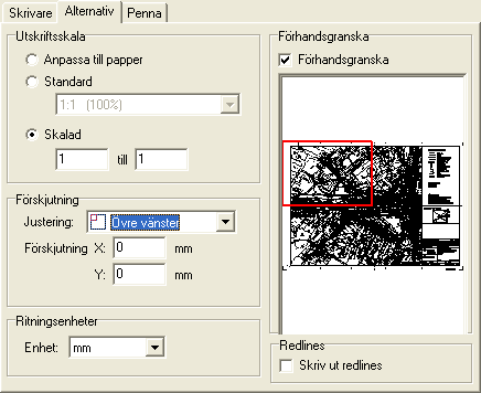 Skrivare Sidintervall Kopior Papper Orientering Properties Visar information om vald skrivare. Möjlighet att ange om alla sidor eller utvalda sidor skall skrivas ut.