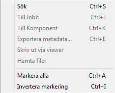 Statusraden Visar aktuell information om för objektnamn, projektnamn, användarens signatur och information om senaste åtgärd. 4.