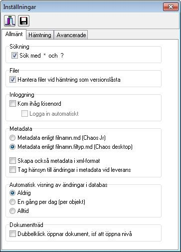 8. Komponent Allmänt Fönstret komponent används för att hantera kopplingar till komponenter, detta behandlas dock inte i denna manual.