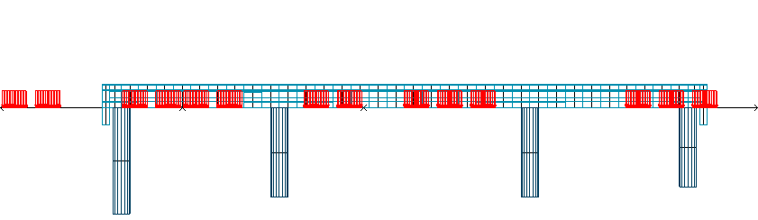3 Modellering Boden Luleå Figur 3.4 Största nedböjningen med malmloket som trafiklast. I detta fall bör inte den andra vagnen efter loket köras tom.