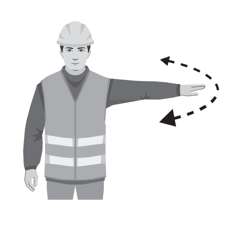 Bilaga IV HANDSIGNALER A. Allmänna signaler Innebörd: START, FÖLJ MINA INSTRUKTIONER.