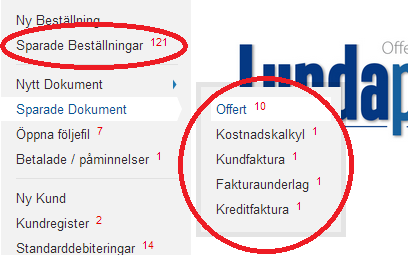 Egen text Det går att lägga till rader med text bland artiklarna i alla dokument förutom beställningar genom att helt enkelt skriva vad som helst istället för ett artikelnummer.