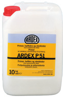 SPACKELPRIMER ARDEX Primer P 3 Droppfri EC-1 Används för att få en optimal vidhäftning till underlaget på golv, vägg och tak. Åtgång: ca 0,2 kg/m 2. Påföres med: mohair/roller.