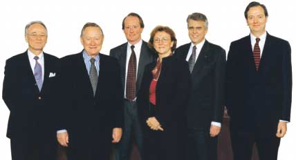 Styrelse, revisorer och ledande befattningshavare Styrelse och revisorer Fr v Kjell-Åke Dahlström, Carl Johan Åberg, Olle Isberg, Kerstin Lindberg Göransson, Olle Persson, Bo Jungner.