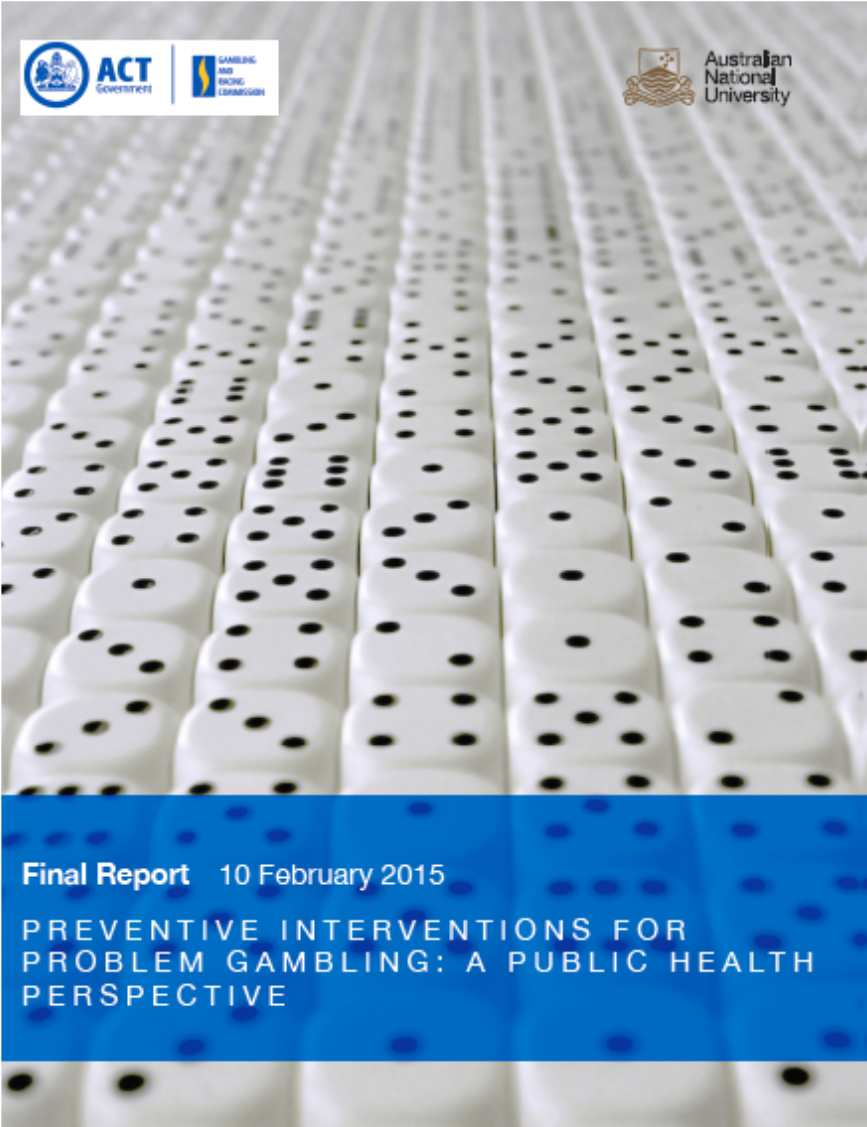 Tips Rodgers B, Soumi A, Davidsson T, Lucas N, Taylor-Rodgers, E. Preventive Interventions For Problem Gambling: A Public Health Perspective.