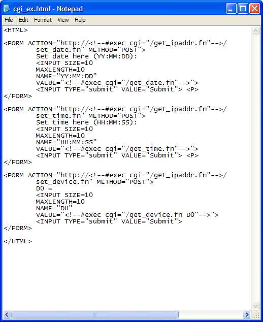 9 Skapa CGI-script Skapa CGI-scriptet med Notpad och spara som cgi_ex.