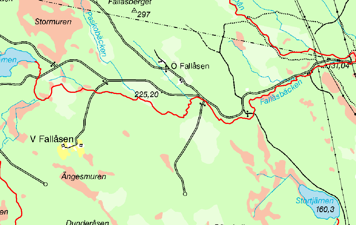 6.3 Fallåsbäcken ARO: Hamrångeån Åmot FVO/Ockelbo NÖ FVO Fallåsbäcken Koord: X: 676895 / Y: 154644 Torptjärnen Sammanfattning Fallåsbäcken rinner från Torptjärnen till att flöda ut i Gopån öster om