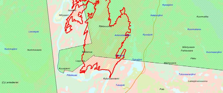 Länsstyrelsens bedömning Rikkisvuoma utgör genom sin storslagna variation ett mångformigt våtmarkskomplex.