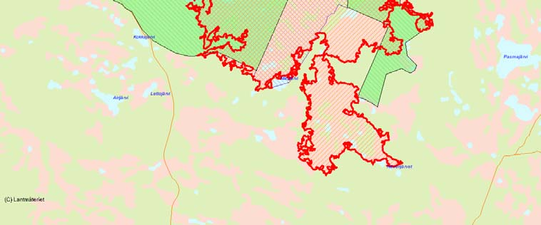Länsstyrelsens bedömning Landskapet norr om Vittangi utgör ett stort, orört och mångformigt våtmarkskomplex där flera våtmarkstyper och morfologiska strukturer finns representerade.