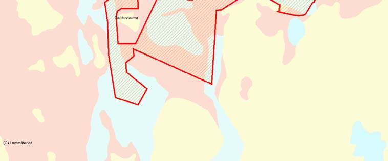 Länsstyrelsens bedömning Tahkovuoma har mycket höga natur- och kulturvärden knutna till de variationsrika och välutbildade myrtyperna, områdets hävdform och intressanta flora och fauna.