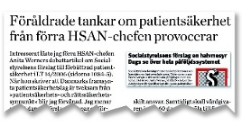 Replik till Björn Zackrisson om patientsäkerhet: Inlägget styrker mig i uppfattningen att hela regelverket måste ses över Björn Zackrisson, medicinsk chef i Capio Sjukvård Norden, kommenterar i
