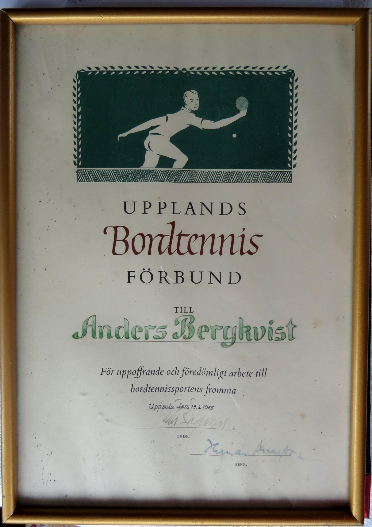 Pepparotsträffen Söndagen den 20 mars 1955 arrangerade Enköpings GIF och Wilö IS bordtennisturneringen Pepparotsträffen.