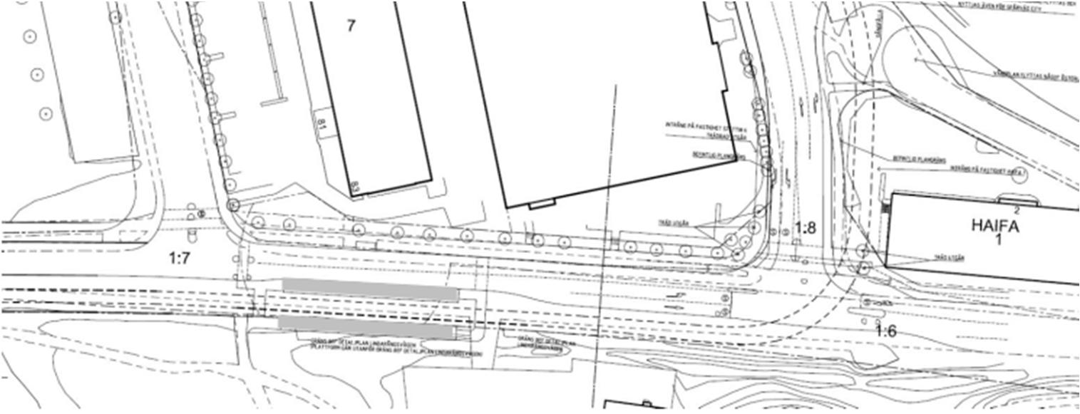 3 Områdesbeskrivning Den planerade bostadsbebyggelsen på Stettin 7 ligger vid korsningen Sandhamnsgatan och Lindarängsvägen, se Figur 1. Sandhamnsgatan Tegeluddsvägen ST7 Lindarängsvägen Figur 1.