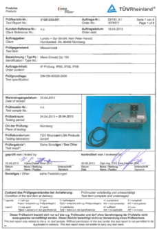 Flödesdelen IP68 Testad vid nedsänkning i 2 meter vawendjup i 30 minuter I- verk/