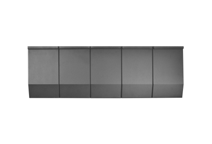 Quadro by Icopal taksystem Quadro by Icopal är ett designtak med rena linjer av formpressad 0,75 mm stålplåt.