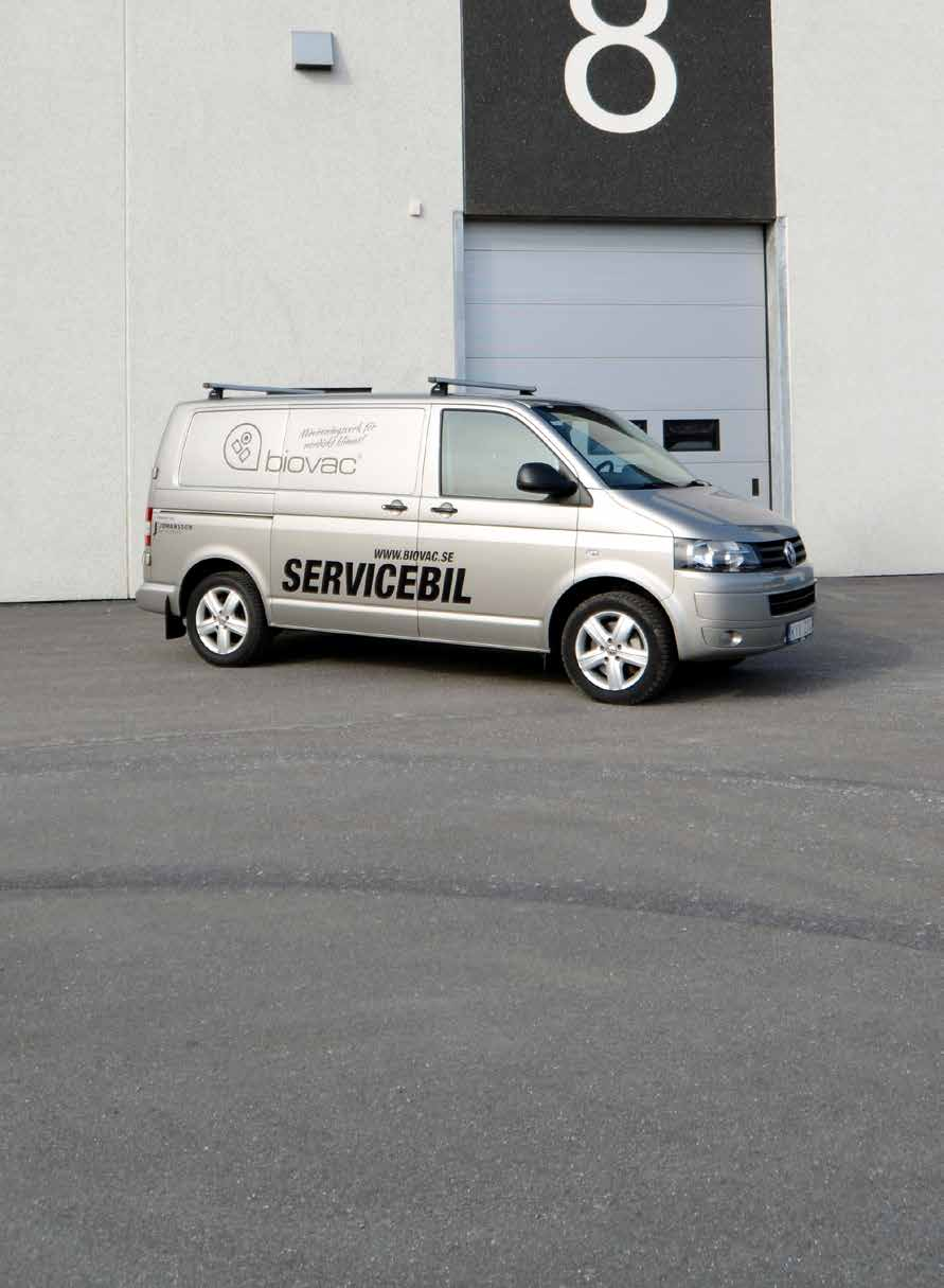 7 Service & drift Vid utvecklingen av Biovac s reningsverk har särskild vikt lagts vid att skapa driftsäkra anläggningar som kräver minimalt med service.