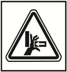Varning! Klämrisk! Håll händer och armar borta från rörliga delar. Maskinen ska drivas av traktorns kraftuttag med 540 varv/min.