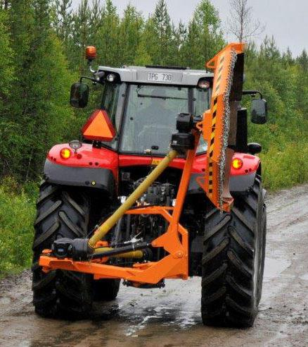 3.7 Transport av klipparen Under transport med klipparen till arbetsplatsen ska klipparen vara upprest till transportläge och säkrad genom att stänga kranen på lyftcylindern (se bilden nedan).