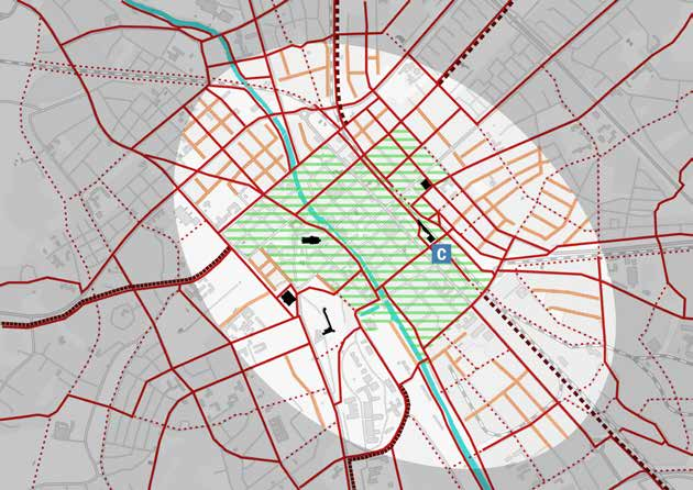 Cykel på gåendes villkor Cykelparkeringsgarage Snabbcykelled Ny snabbcykelled Huvudcykelnät Nya kopplingar i huvudcykelnät Övrigt cykelnät Tydlig vägvisning och nya kopplingar Det ska tydligt framgå