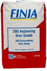 Pumpbar avjämning, självtorkande GOLV 280 Avjämning Grov Snabb Cementbaserad, fiberförstärkt, självtorkande och pumpbar avjämningsmassa för underlag av betong, lättbetong, sten och keramik, trä