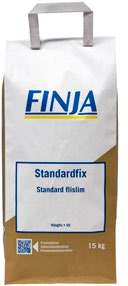 Fästmassor FIX & FOG Standardfix Vitcementbaserad fästmassa med bra hängförmåga. Standardfix används på golv och vägg inomoch utomhus vid montering av keramiska ytmaterial t.ex.