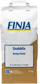 Fästmassor FIX & FOG Snabbfix Vitcementbaserad och snabbtorkande fästmassa med hög flexibilitet. Snabbfix används på golv och vägg inom- och utomhus vid montering av keramiska ytmaterial t.ex. kakel, klinker, mosaik, granitkeramik samt natursten.