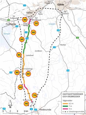 4.2 Trafik och användargrupper Trafik Trafikverket utför kontinuerligt mätningar av trafikflöden längs det statliga vägnätet, den senaste redovisade mätningen utfördes år 2011.