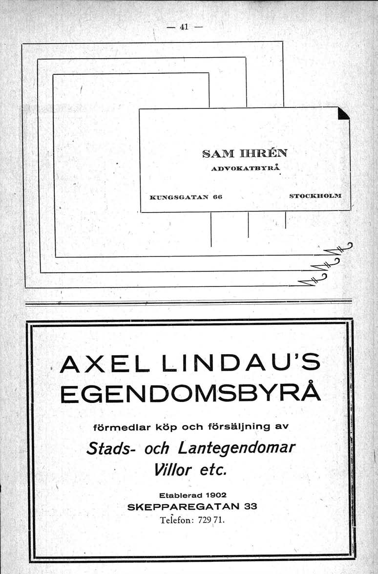 " l 1 SAM IHRFiN ADVOKATDYUÄ KU;s"GSGATA;s" 66 e.\ I.