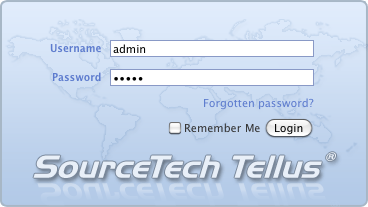 Att administrera SourceTech Tellus SourceTech Tellus administreras via webbgränssnittet. Adressen till denna sida får administratören av tekniker vid installationen.