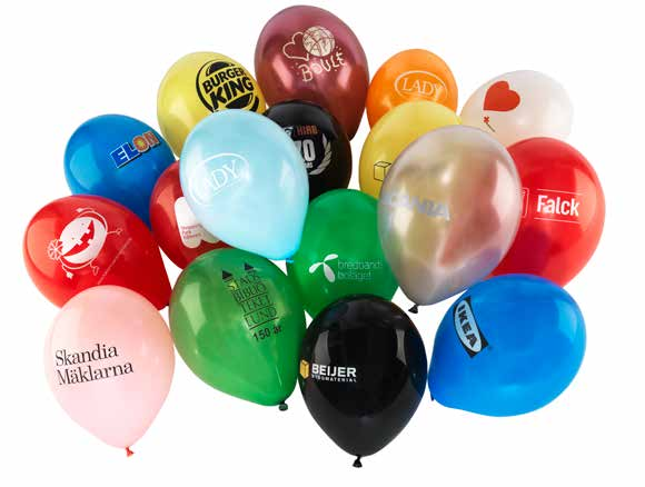 REKLAMBALLONGER Reklamballonger en oslagbar budskapsbärare Ballonger är den perfekta platsen för reklam: de syns bra på långt håll och lockar blicken till sig eftersom de rör sig.