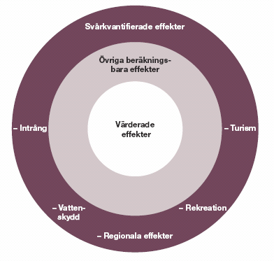 6-8 Utöver de konkreta investeringskostnader som uppstår vid en åtgärd används för transportsektorn särskilt framtagna kalkylvärden som är värderingar av olika företeelser, som exempelvis