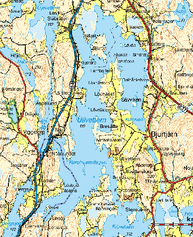 Skridskopremiär Vägbeskrivning: Omkring 10 kilometer norr om Kristinehamns tätort, öster om riksväg 26, ser man Ullvetterns södra del.