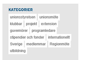Färdig bloggpost den publika sidan När man sedan går till den publika sidan och tittar på bloggposterna, så ser kategorierna och taggarna ut så här.
