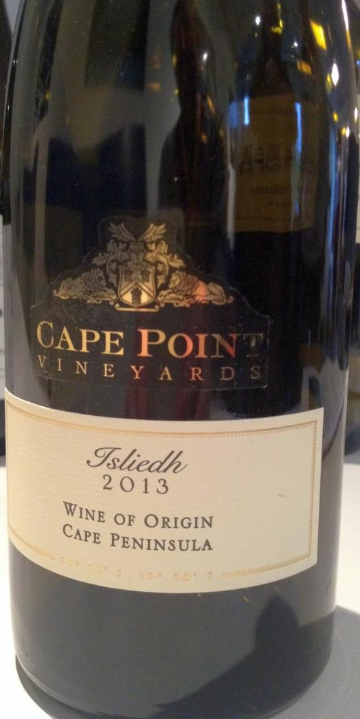 4. 2013 Cape Point Vineyards Isliedh Cape Point 326:- Alkoholhalt 14% Druvor 82% Sauvignon Blanc, 18% Semillon Vinmakare Duncan Savage Cape Point Alkohol: 14 % Restsocker: 2 g/l.