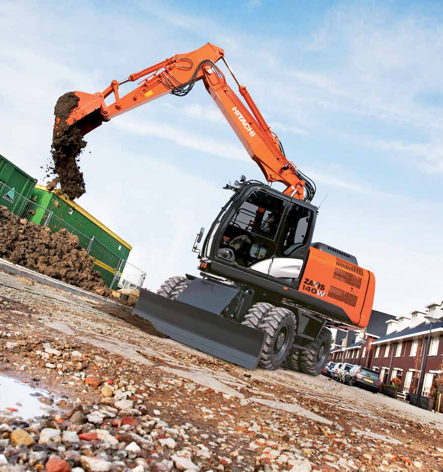 ZX140W-5 LIVSLÄNGD Hitachi är känt över hela världen för sin höga kvalitet på entreprenadmaskiner.