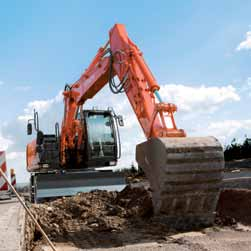 Byggd för krävande arbetsplatser Hållbara delar Nya ZAXIS 140W har konstruerats för att arbeta i de mest utmanande arbetsförhållanden.