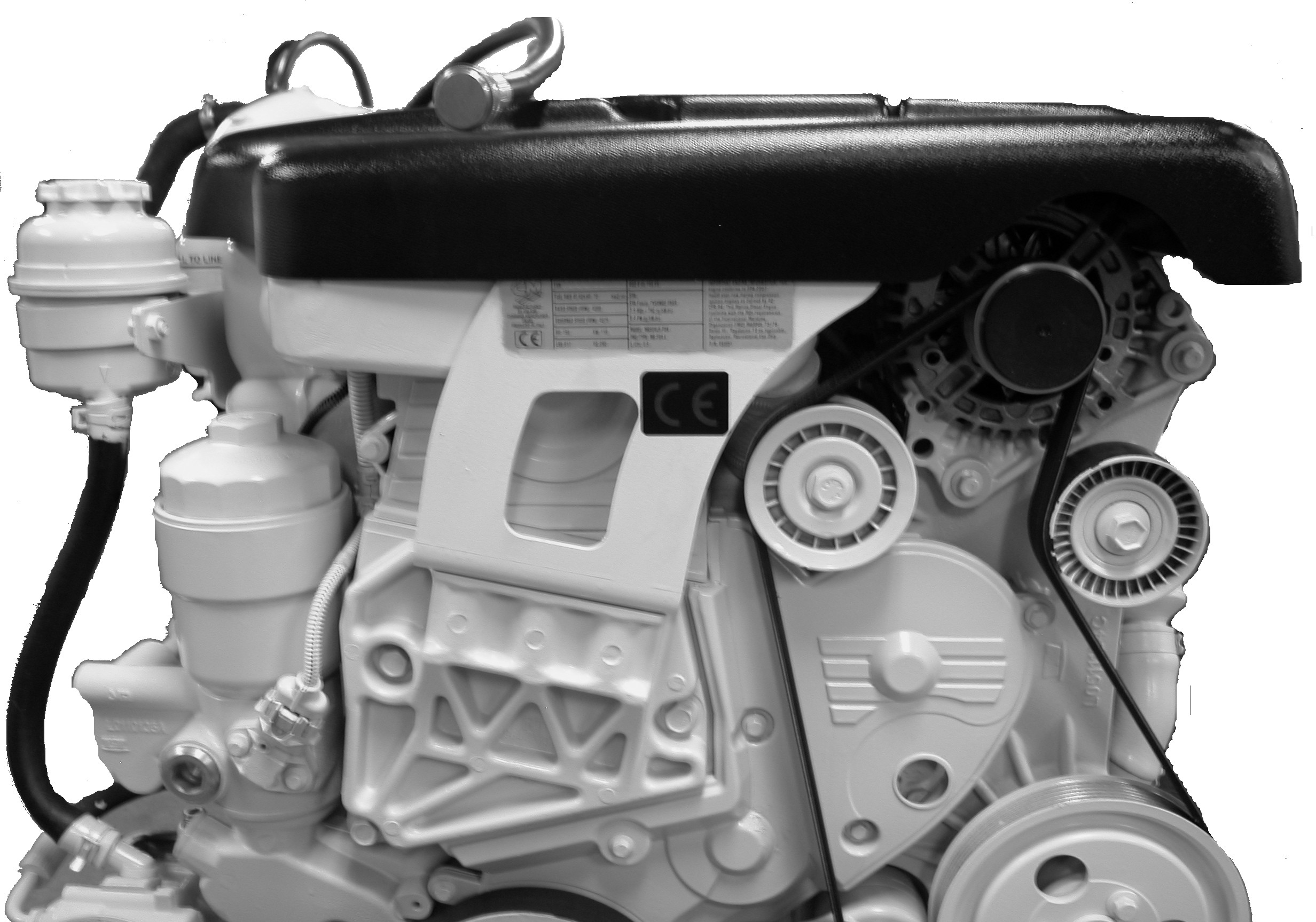 Avsnitt 2 - Beknt dig med motorpketet Identifiering Serienumren är tillverkrens nyckeldt för olik teknisk detljer som gäller motorn från Cummins MerCruiser Diesel.