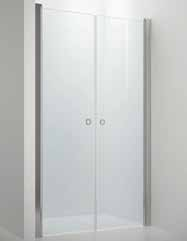 Dusch INR Vid duschhörna som tillval, kontrollera vilka mått som fungerar i ditt duschutrymme. WC/DUSCH Josephine 780 mm svängbar skärmvägg, profil i blank aluminium, höjd 2000 mm.