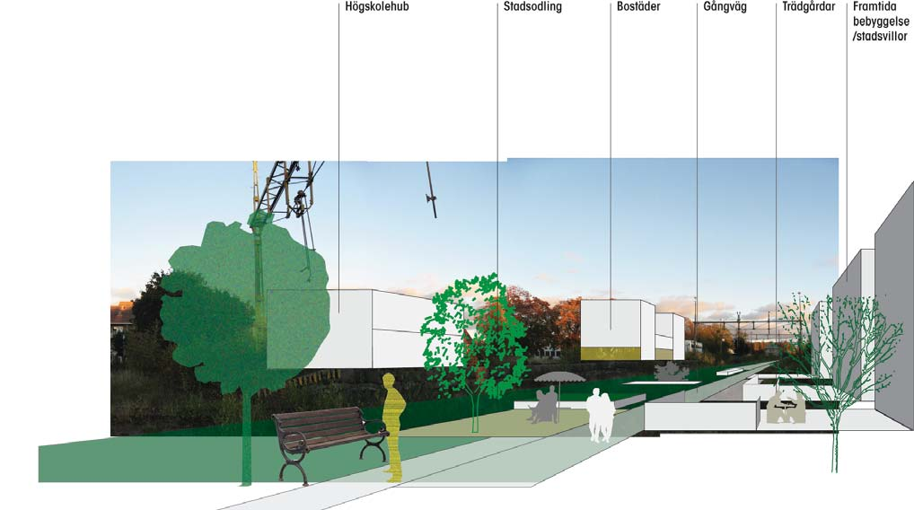 13. INSATSOMRÅDEN OCH DELPROJEKT 137 GC-bana förlängs mot Rödesund Alternativa dragningar väg 49 se delprojekt H Tvärkopplingar Ny bebyggelse (blandade program)