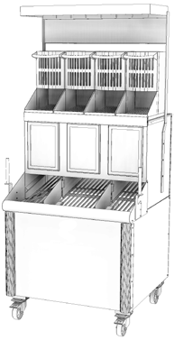 -5600041-036 M104 Lösviktsautomat M104 Lösviktsautomat med tre individuellt justerbara sektioner och tre skyltramar i A4-format.