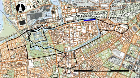 Figur 1. Karta över skånes kommuner med Malmö kommun markerat med blått. Figur 2.