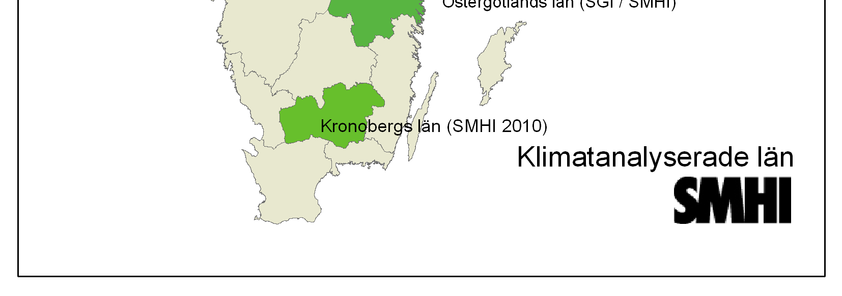 Län där anpassningsstudier gjorts