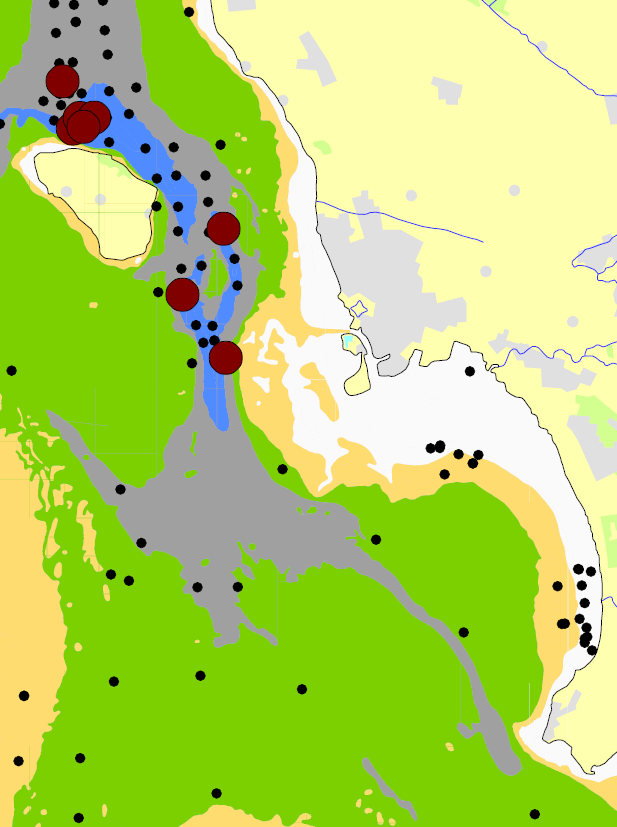 Karta 22 Bottenfauna i Landskronas havsområden.