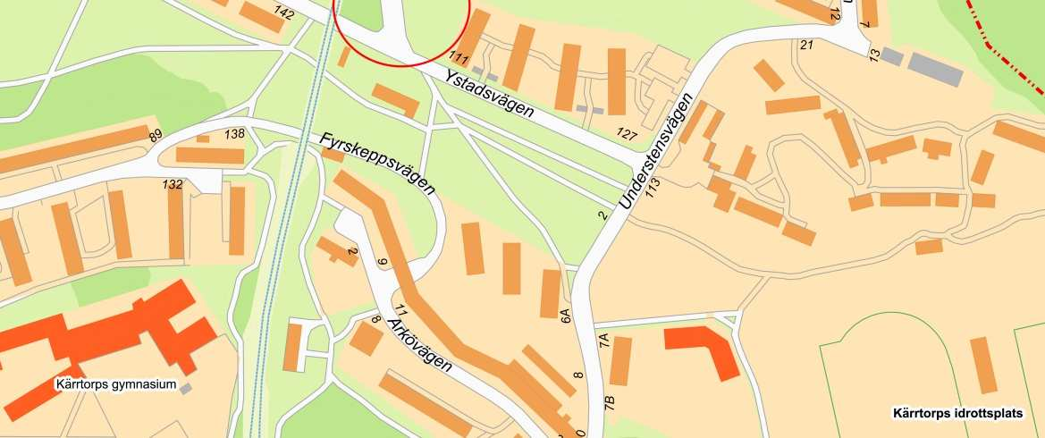 Sida 2 (11) Översiktskarta: Ungefärliga avgränsningen av planområdet är inringat i rött.